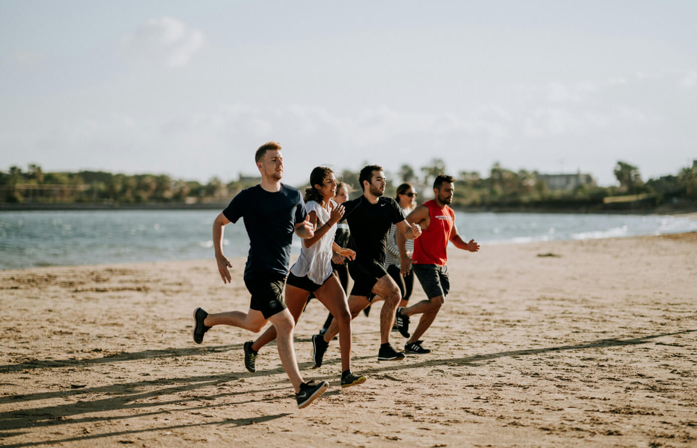 Group of people running for exercise