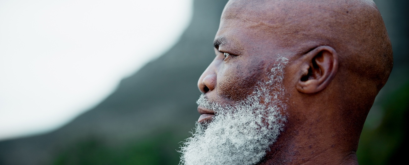 Side profile of man