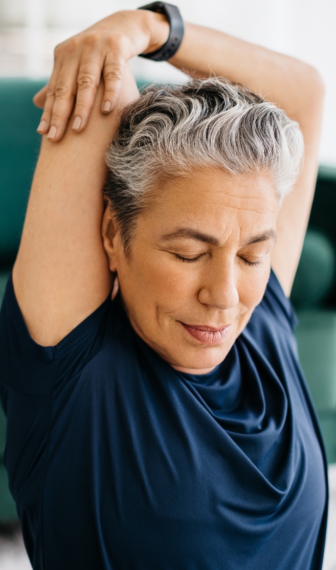 Woman stretching