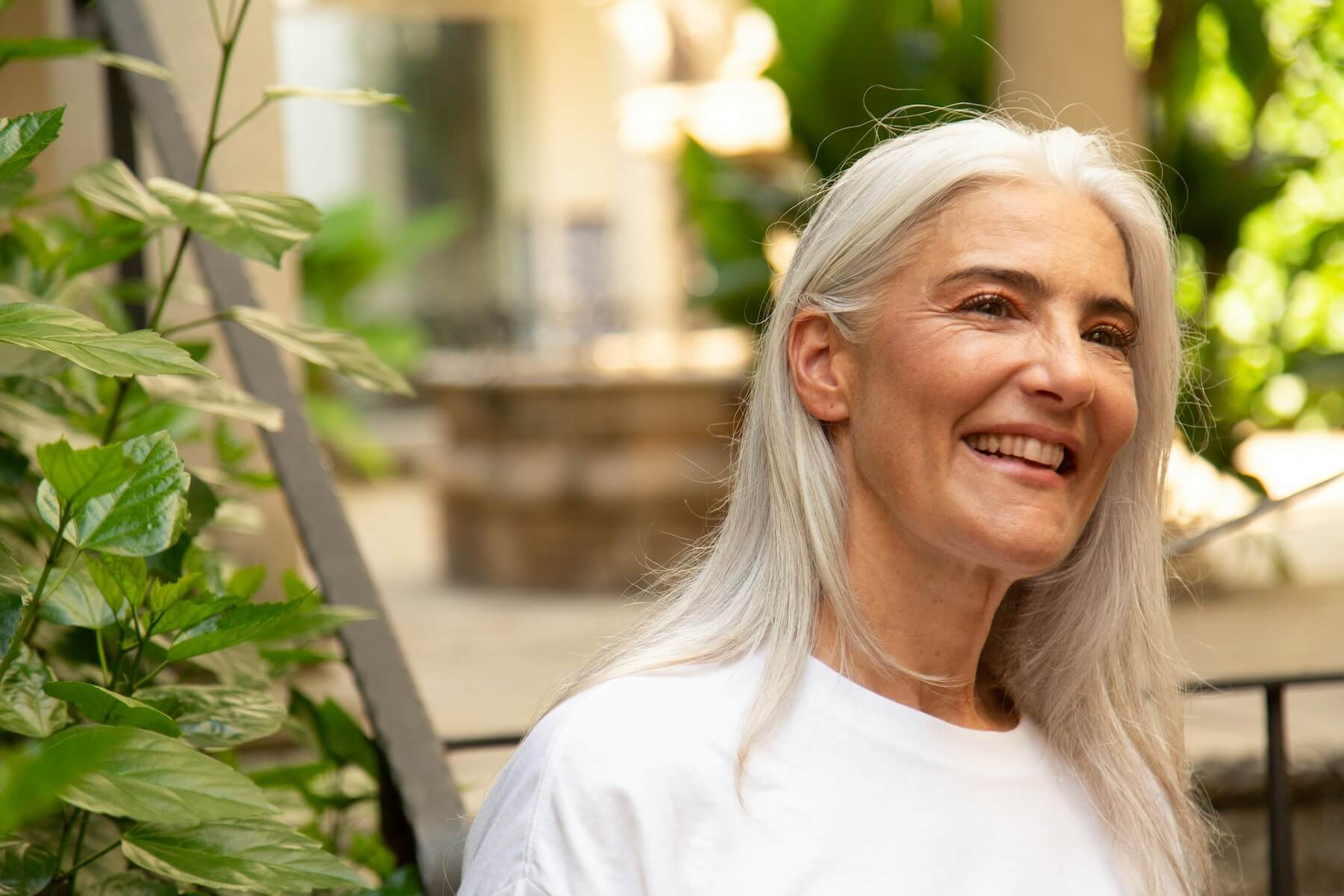 Mature woman smiling
